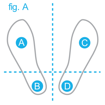 Pedana Stabilometrica Cyber Sabots - Zone del Piede