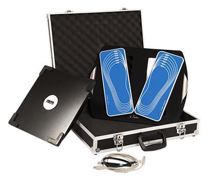 Pedana Stabilometrica Cyber Sabots - Valigetta per il trasporto, dima di riferimento e bascula di Bessou